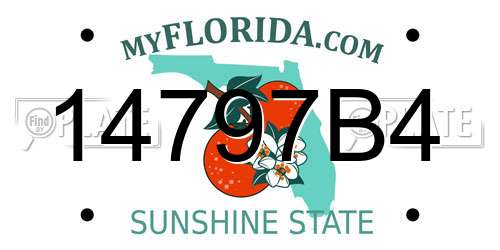 14797B4 Florida License Plate