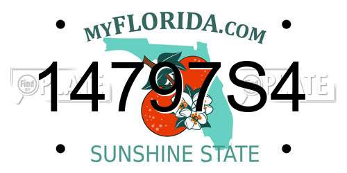 14797S4 Florida License Plate