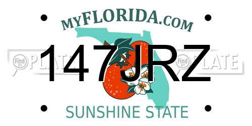 147JRZ Florida License Plate