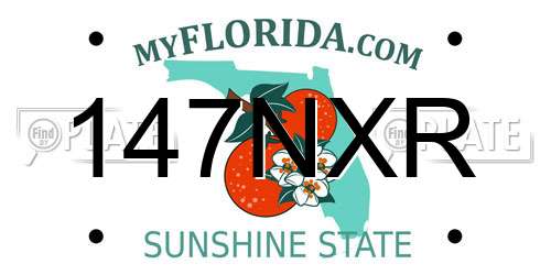 147NXR Florida License Plate