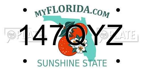 147QYZ Florida License Plate