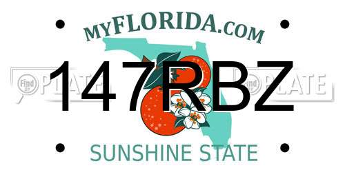 147RBZ Florida License Plate