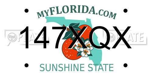 147XQX Florida License Plate