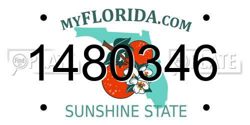 1480346 Florida License Plate