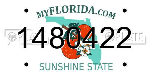 1480422 Florida License Plate