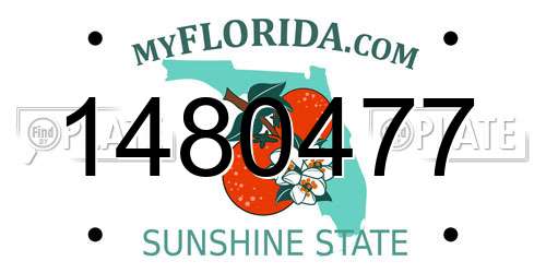 1480477 Florida License Plate