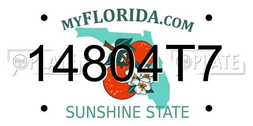 14804T7 Florida License Plate