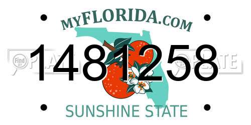 1481258 Florida License Plate