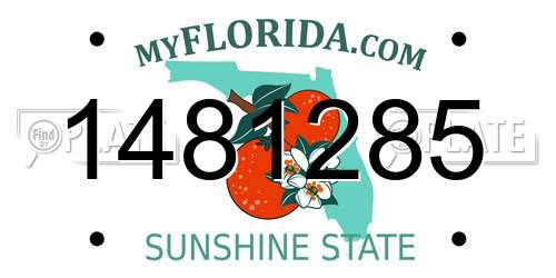 1481285 Florida License Plate