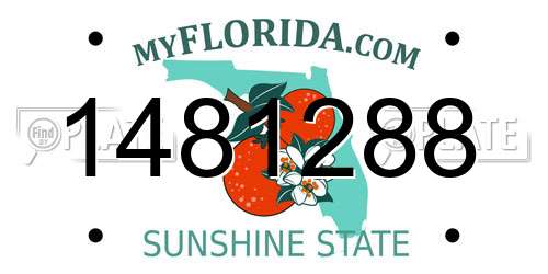 1481288 Florida License Plate
