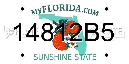 14812B5 Florida License Plate