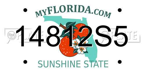 14812S5 Florida License Plate