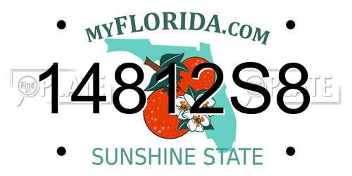 14812S8 Florida License Plate