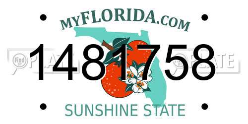 1481758 Florida License Plate