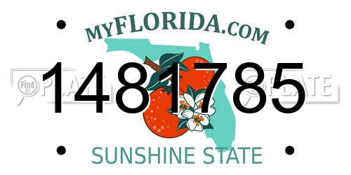 1481785 Florida License Plate