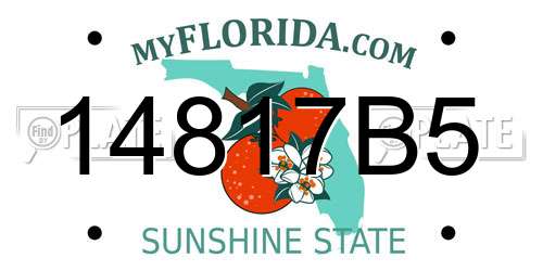 14817B5 Florida License Plate