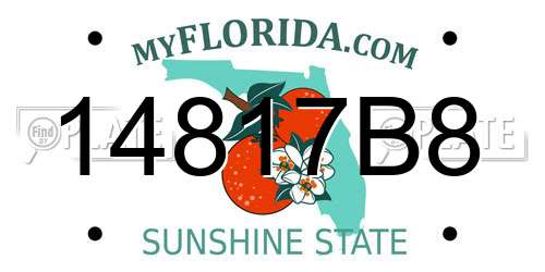 14817B8 Florida License Plate