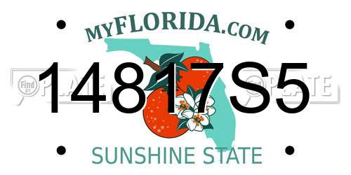14817S5 Florida License Plate