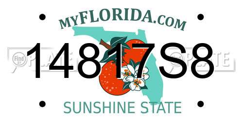 14817S8 Florida License Plate