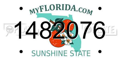 1482076 Florida License Plate