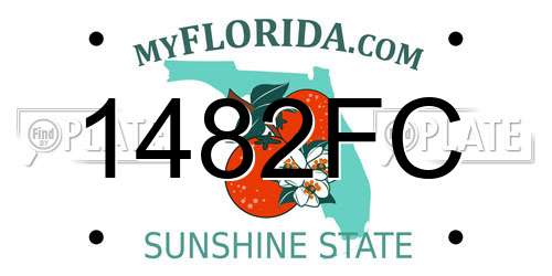1482FC Florida License Plate