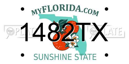 1482TX Florida License Plate