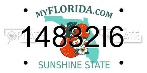 14832I6 Florida License Plate