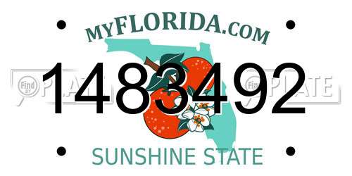 1483492 Florida License Plate