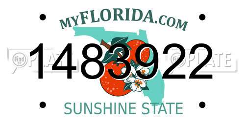 1483922 Florida License Plate