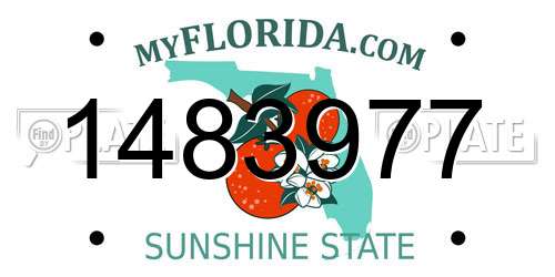 1483977 Florida License Plate