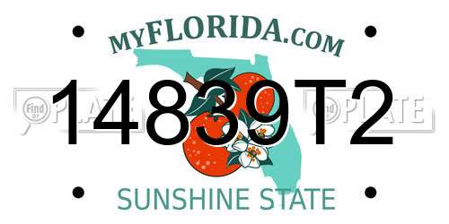 14839T2 Florida License Plate