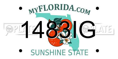 1483IG Florida License Plate