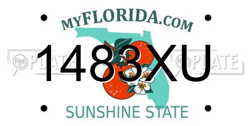 1483XU Florida License Plate