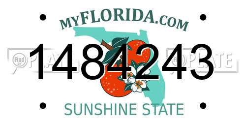 1484243 Florida License Plate