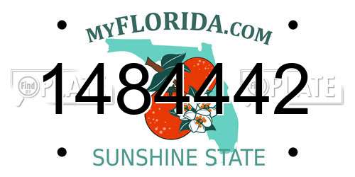 1484442 Florida License Plate