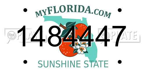 1484447 Florida License Plate