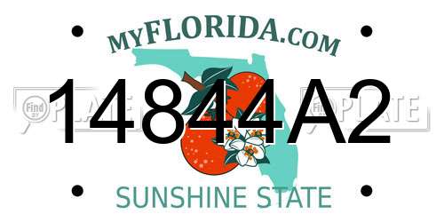 14844A2 Florida License Plate