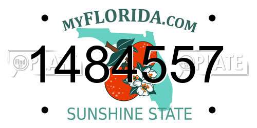 1484557 Florida License Plate