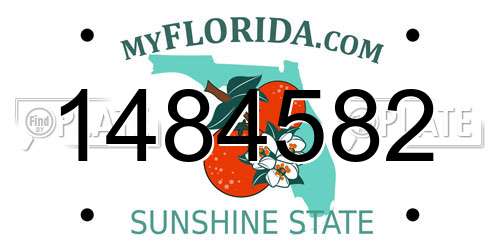 1484582 Florida License Plate
