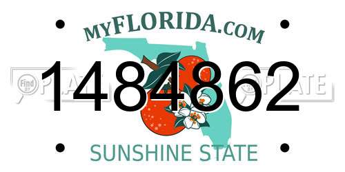 1484862 Florida License Plate
