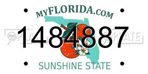 1484887 Florida License Plate
