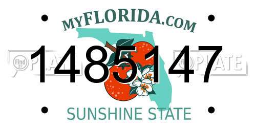 1485147 Florida License Plate