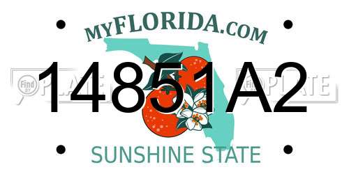 14851A2 Florida License Plate