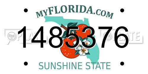 1485376 Florida License Plate