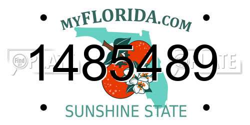1485489 Florida License Plate