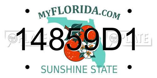 14859D1 Florida License Plate