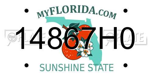 14867H0 Florida License Plate