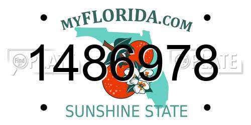 1486978 Florida License Plate