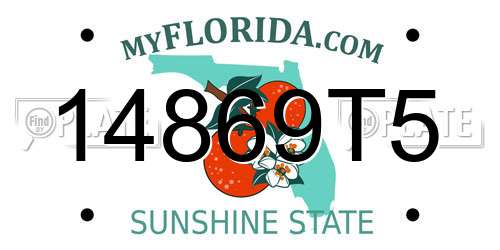 14869T5 Florida License Plate