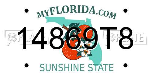 14869T8 Florida License Plate